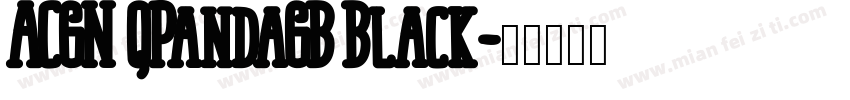 ACGN QPandaGB Black字体转换